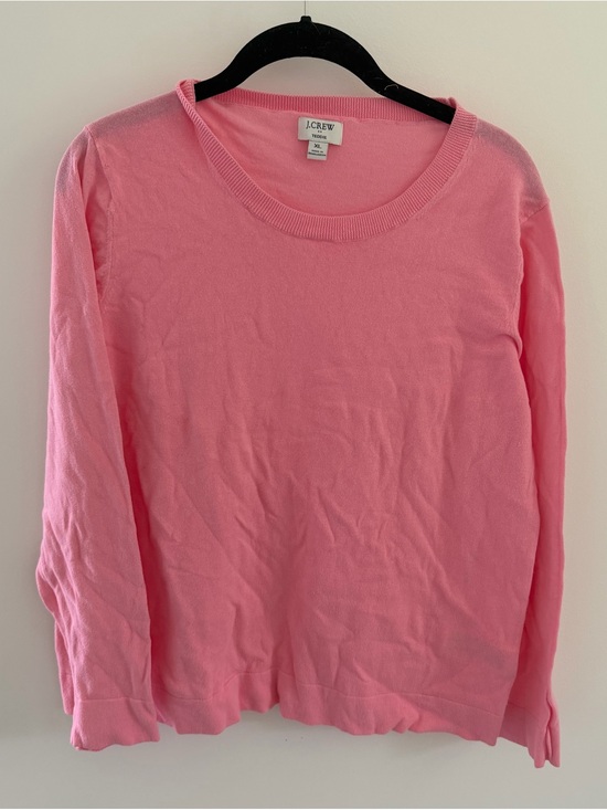 J. Crew Sweaters - J.Crew Peach Teddie Lightweight Cotton Crewneck Sweater